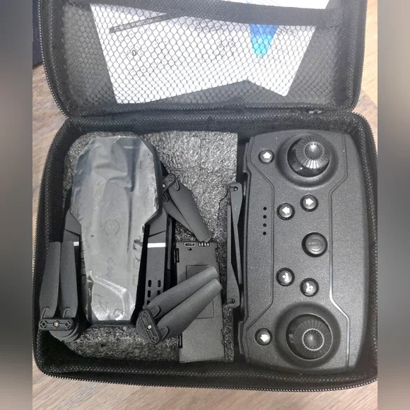 E88 Foldable RC Drone Camera Quadcopter Under 250g w Remote Case App Control New - Picture 2 of 7
